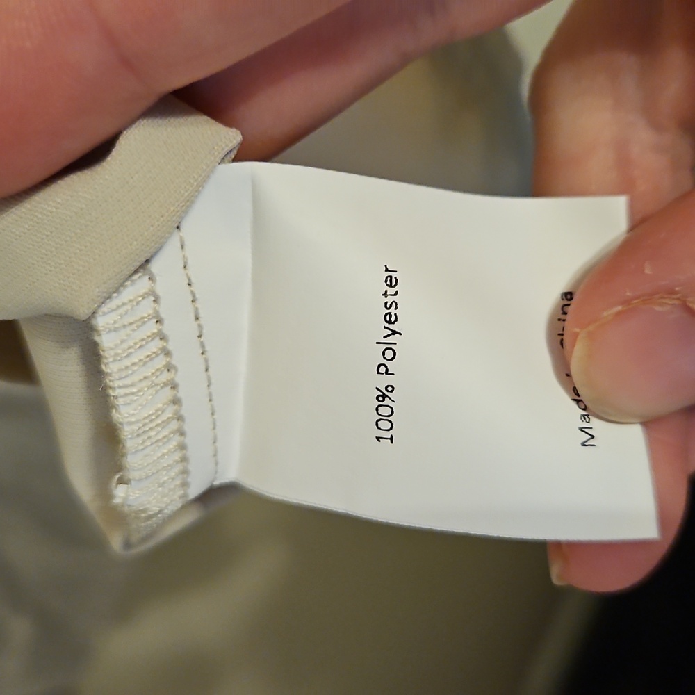 Allegra K Tan Asymetrical Tie Neck Blouse. NWT - Picture 5 of 6